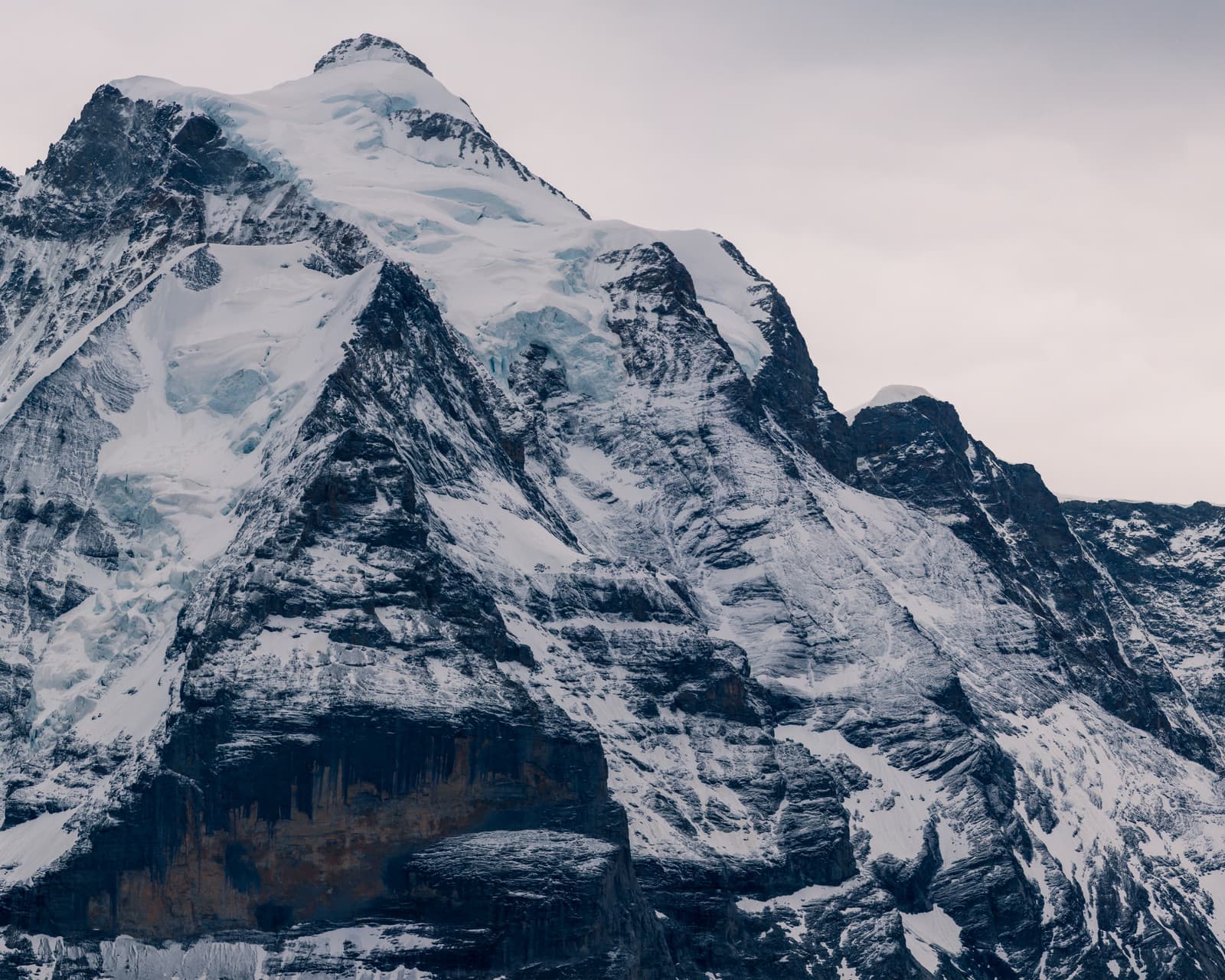 Snow-covered mountain peaks